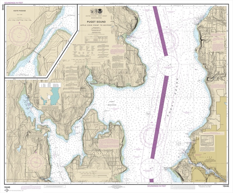 Puget Sound-Apple Point Cove Point to Keyport; Agate Passage - <i>Chart #18446</i>
