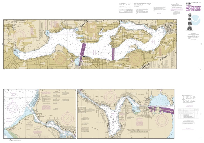 Lake Washington Ship Canal and Lake Washington - <i>Chart #18447</i>