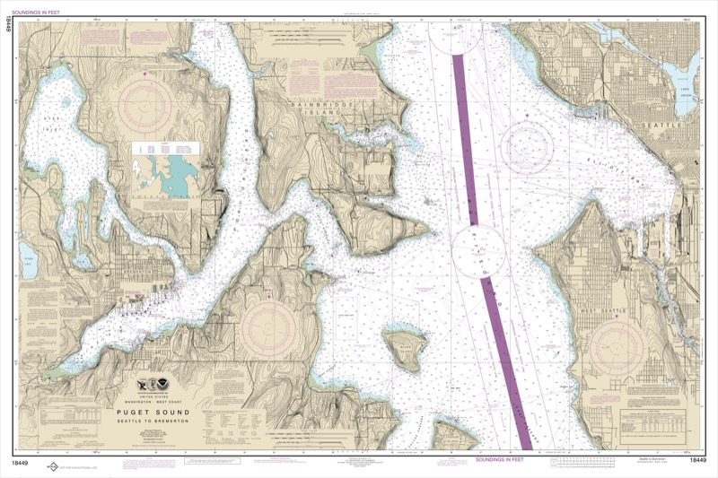Puget Sound Seattle to Bremerton - <i>Chart #18449</i>