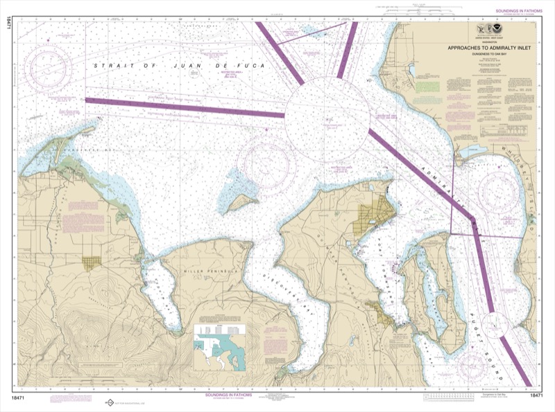 Approaches to Admirally Inlet Dungeness to Oak Bay - <i>Chart #18471</i>