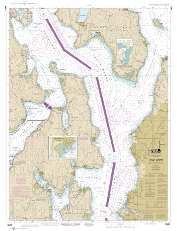 Puget Sound-Oak Bay to Shilshole Bay - <i>Chart #18473</i>
