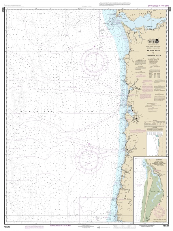 Yaquina Head to Columbia River;Netarts Bay - <i>Chart #18520</i>