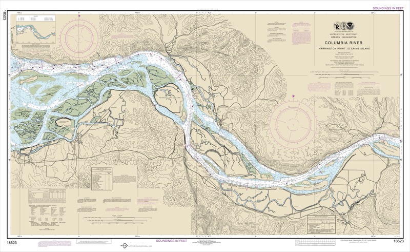 Columbia River Harrington Point to Crims Island - <i>Chart #18523</i>