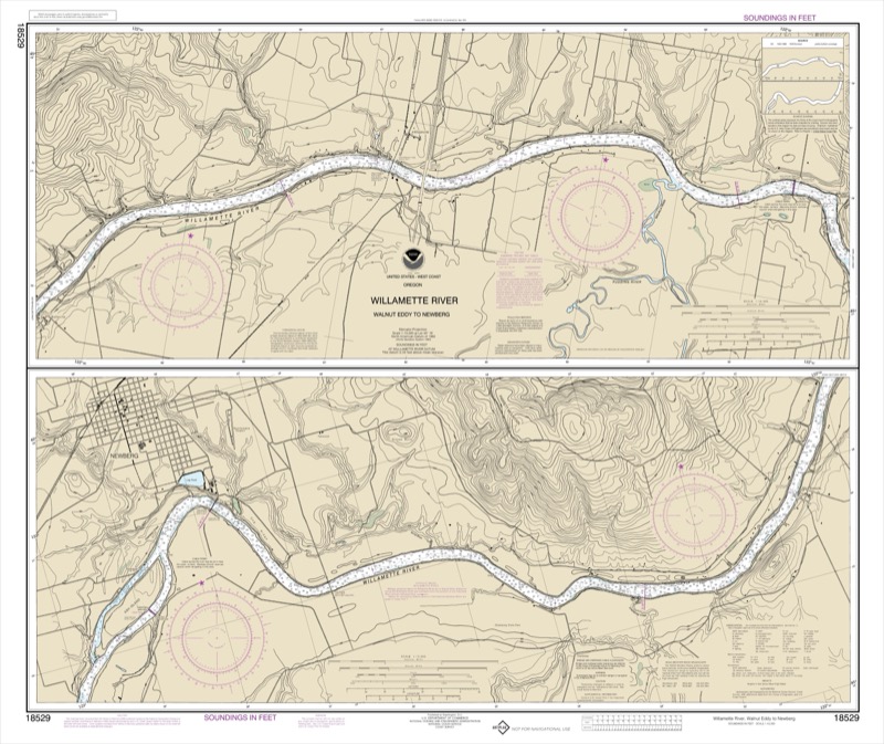 Willamette River Walnut Eddy to Newburg - <i>Chart #18529</i>