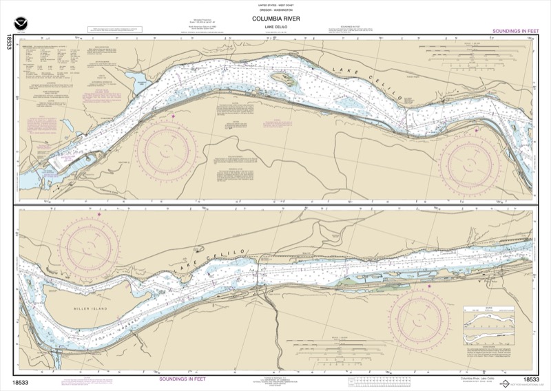 Columbia River Lake Celilo - <i>Chart #18533</i>