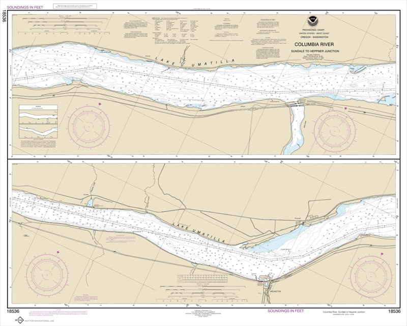 Columbia River Sundale to Heppner Junction - <i>Chart #18536</i>