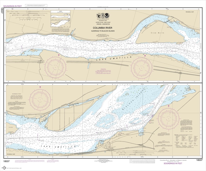 Columbia River Alderdale to Blalock Islands - <i>Chart #18537</i>