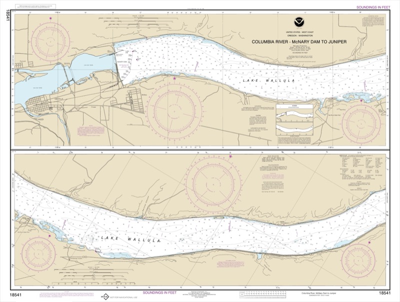 Columbia River McNary Dam to Juniper - <i>Chart #18541</i>