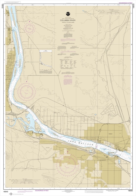 Columbia River Pasco to Richland - <i>Chart #18543</i>