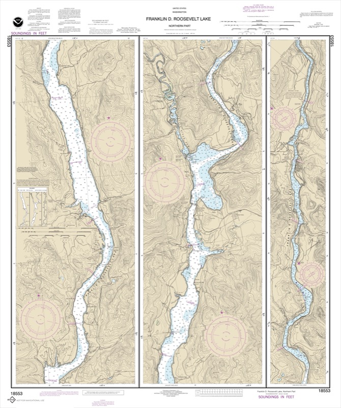 Franklin D. Roosevelt Lake Northern Part - <i>Chart #18553</i>