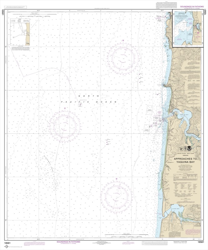 Approaches to Yaquina Bay, Depoe Bay - <i>Chart #18561</i>