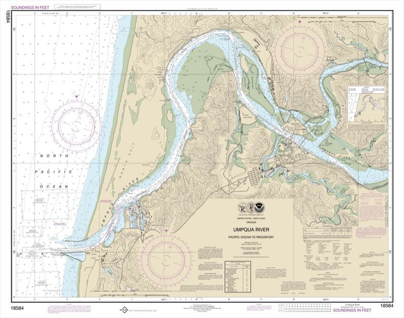 Umpqua River Pacific Ocean to Reedsport - <i>Chart #18584</i>