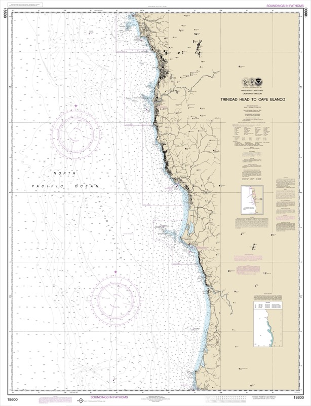 Trinidad Head to Cape Blanco - <i>Chart #18600</i>