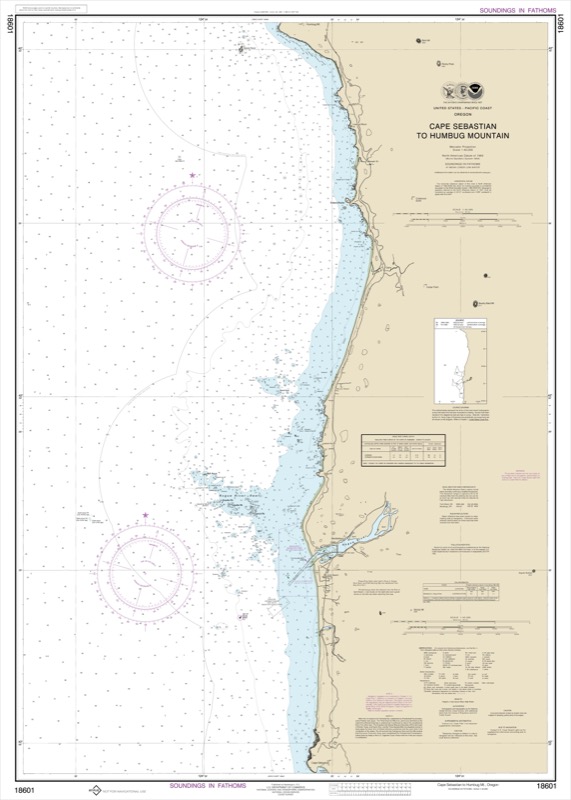 Cape Sebastian to Humbug Mountain - <i>Chart #18601</i>