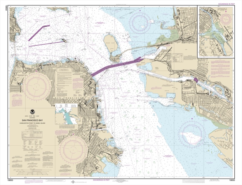 San Francisco Bay Candlestick Point to Angel Island - <i>Chart #18650</i>
