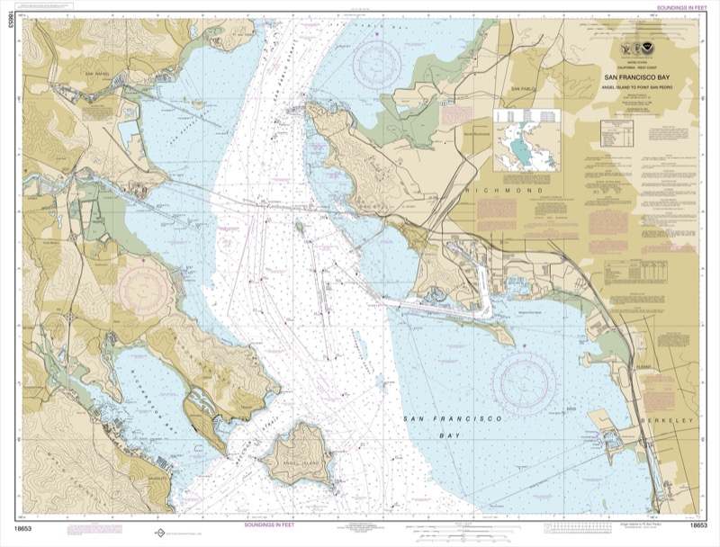 San Francisco Bay-Angel Island to Point San Pedro - <i>Chart #18653</i>