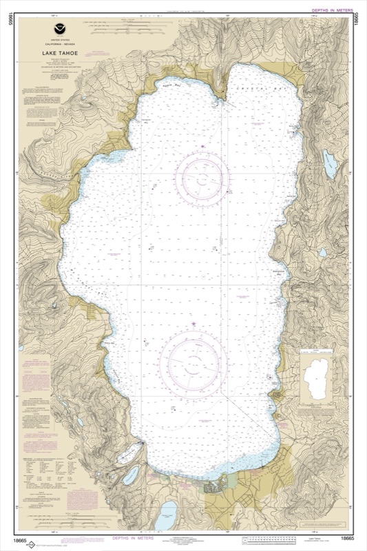 Lake Tahoe (Metric) - <i>Chart #18665</i>