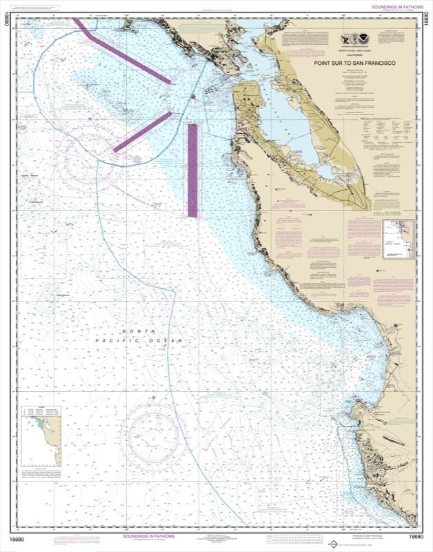 Point Sur to San Francisco - <i>Chart #18680</i>