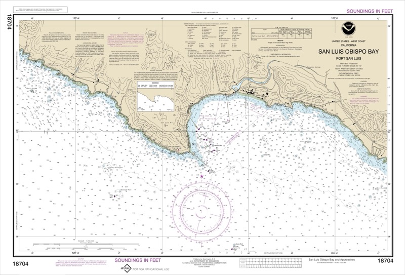 San Luis Obispo Bay, Port San Luis - <i>Chart #18704</i>
