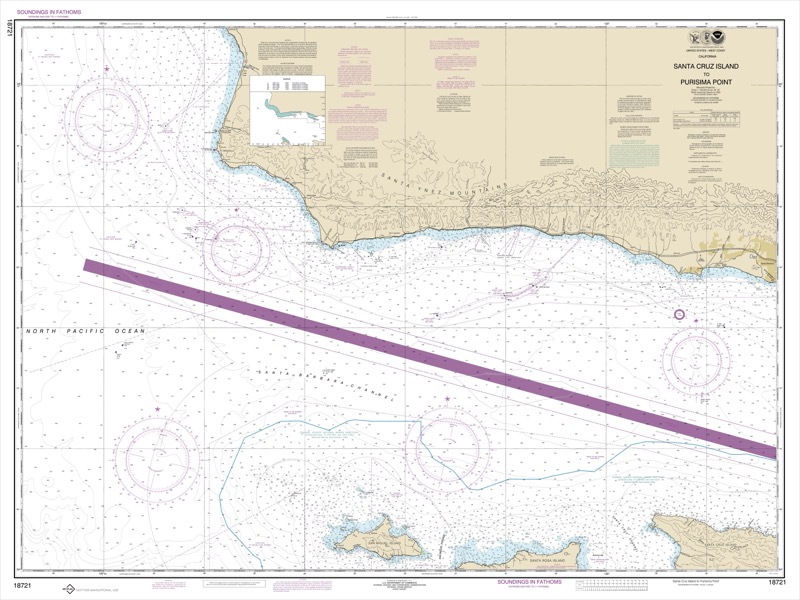 Santa Cruz Island to Purisma Point - <i>Chart #18721</i>
