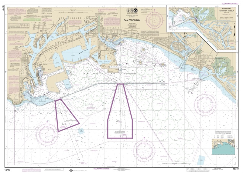 San Pedro Bay, Anaheim Bay, Huntington Harbor - <i>Chart #18749</i>