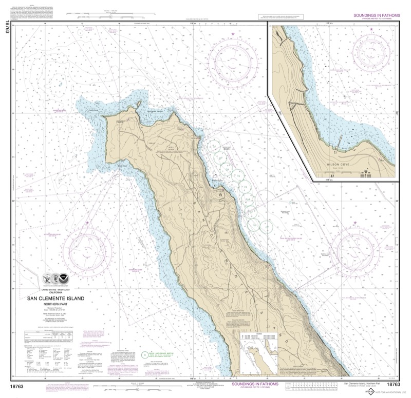 San Clemente Island Northern Part, Wilson Cove - <i>Chart #18763</i>
