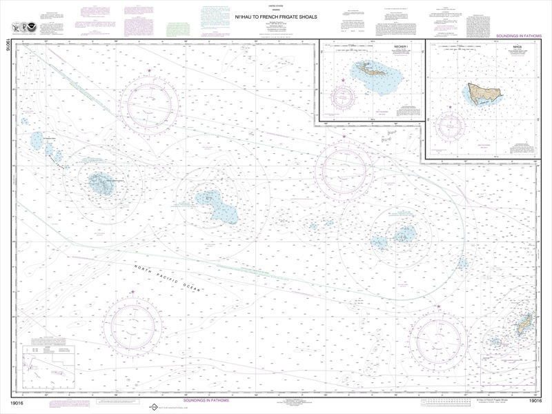 Ni’ihau to French Frigate Shoals, Necker Island, Nihoa - <i>Chart #19016</i>