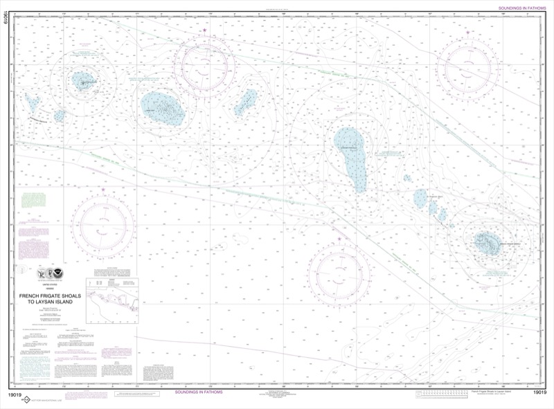French Frigate Shoals to Laysan Island - <i>Chart #19019</i>