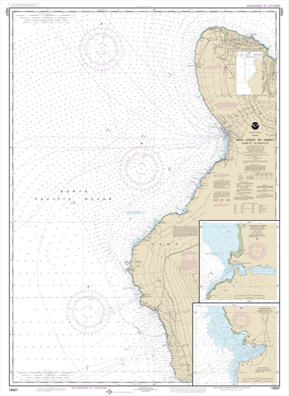 West Coast of Hawai’i Cook Point to Upolu Point, Keauhou Bay, Honokohau Harbor - <i>Chart #19327</i>