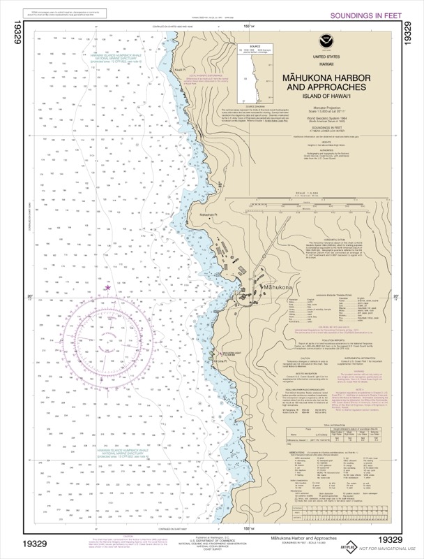 Mahukona Harbor and Approaches Island of Hawai’i - <i>Chart #19329</i>