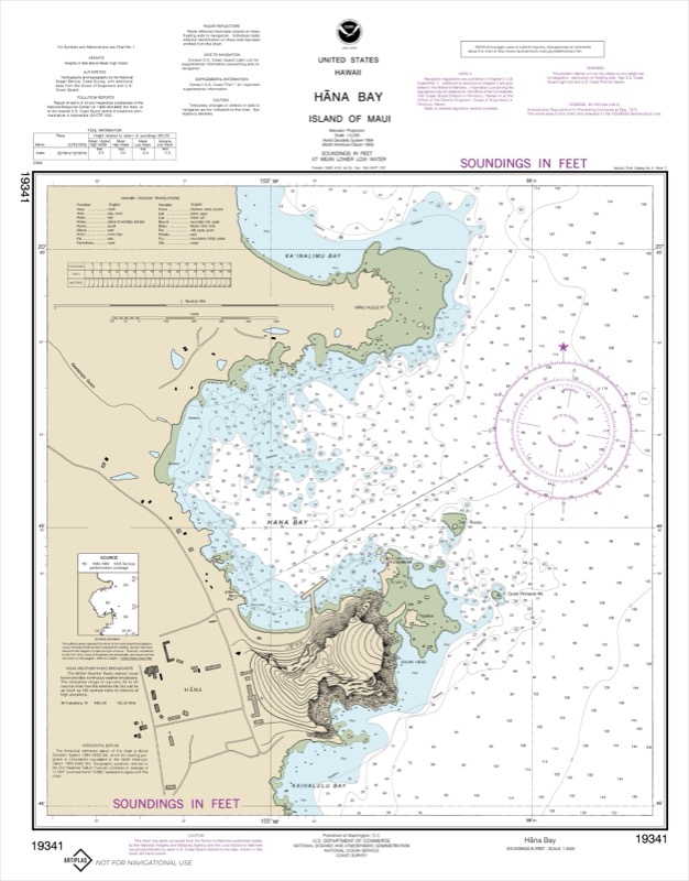 Hana Bay Island of Maui - <i>Chart #19341</i>