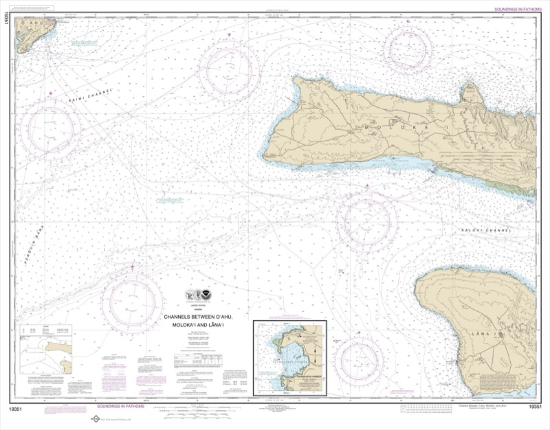 Channels Between O’ahu, Moloka’i, and Lana’i-Kaumalapa’u Harbor - <i>Chart #19351</i>
