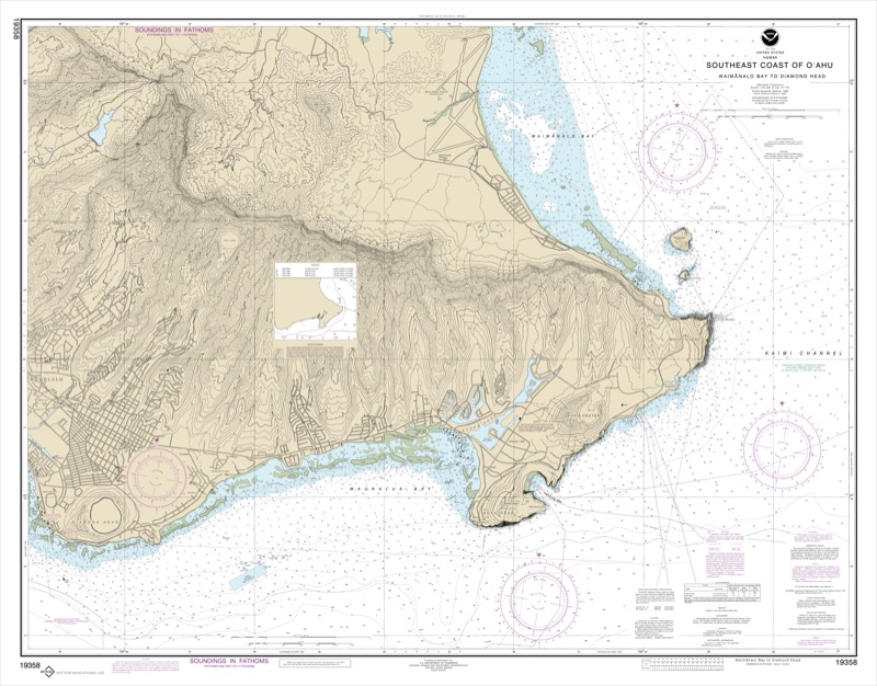 Southeast Coast of O’ahu, Waimanalo Bay to Diamond Head - <i>Chart #19358</i>