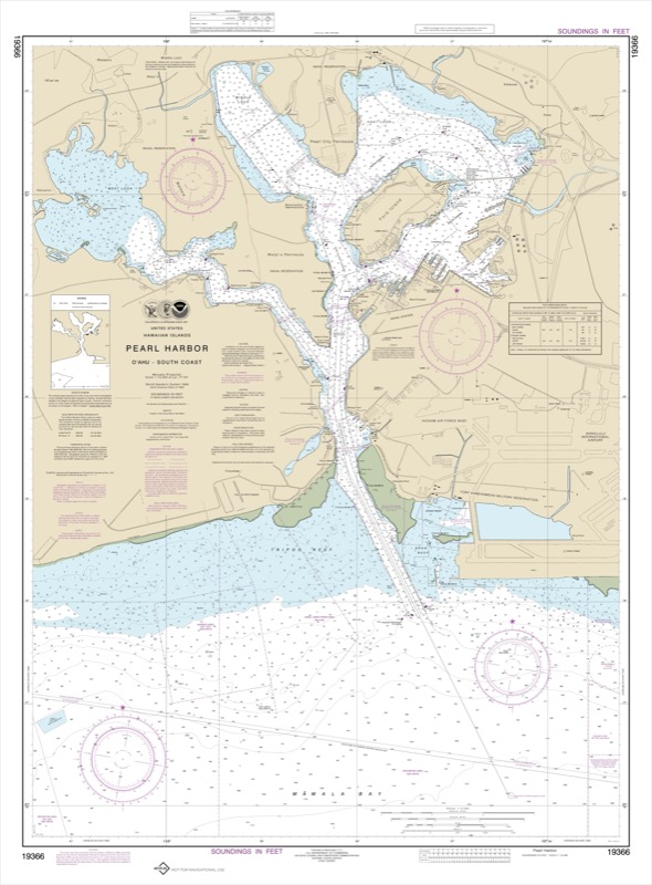 Pearl Harbor O’ahu South Coast - <i>Chart #19366</i>