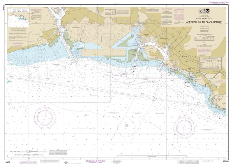 O'ahu South Coast Approaches to Pearl Harbor - <i>Chart #19369</i>