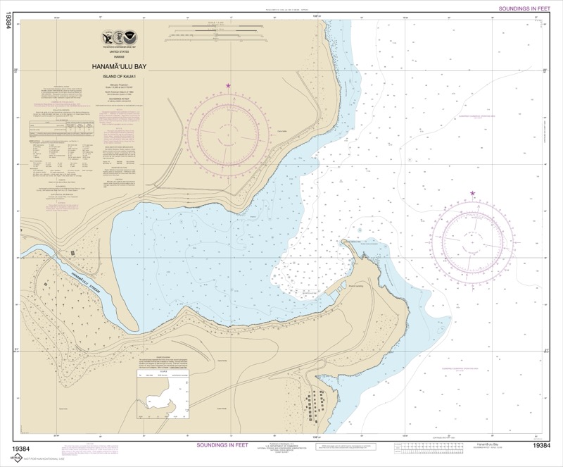Hanamaulu Bay Island of Kaua’i - <i>Chart #19384</i>