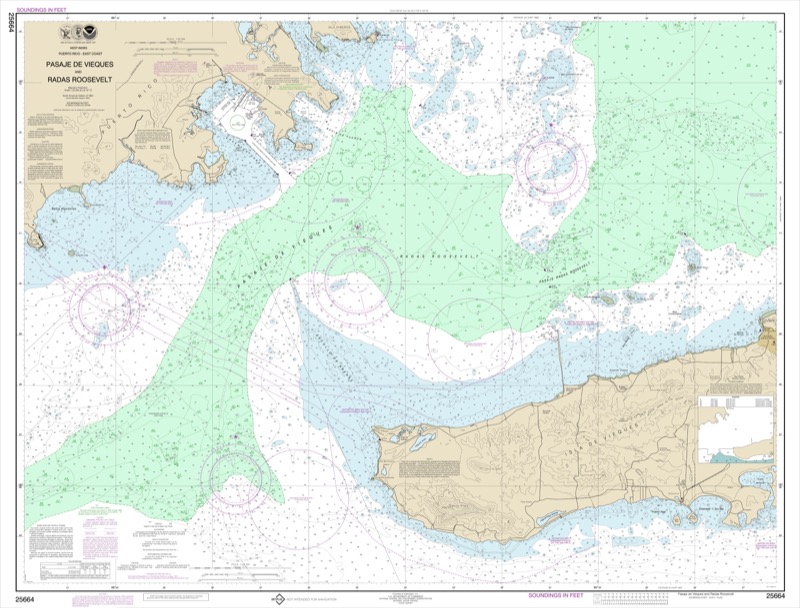 Pasaje de Vieques and Radas Roosevelt - <i>Chart #25664</i>