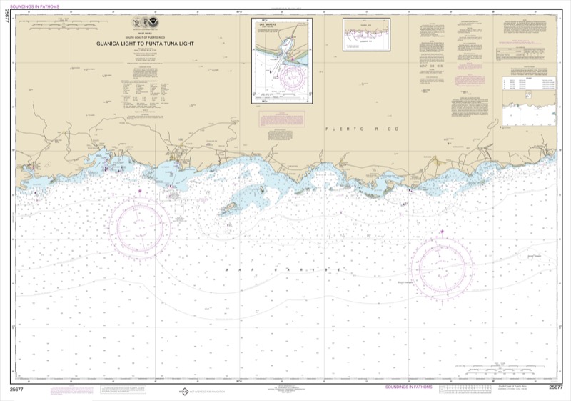 South Coast of Puerto Rico Guanica Light to Punta Tuna Light Las Mareas - <i>Chart #25677</i>