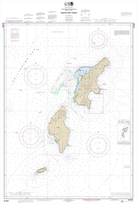 Commonwealth of Northern Mariana Islands Saipan and Tinian - <i>Chart #81067</i>