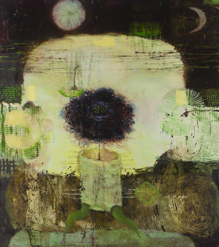 Dark Flower With Birch